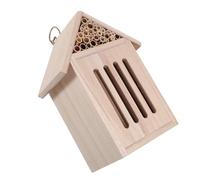 SUPVOX Wooden Insect Hotel and Bee House Natural Wood Material 11x9x21cm Garden Bug Hotel for Backyard Wildlife Observation and Butterfly Nesting