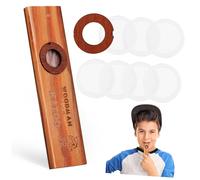SUPVOX Wooden Kazoo Guitar Partner with Spare Membranes Easy to Learn Musical Instrument for Adults Gift Choice for Beginners and Music Lovers
