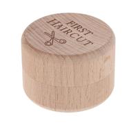 SUPVOX Wooden Keepsake Box with Lid, Souvenir Storage Box for First Haircut and Tooth, Memory Organizer for Keepsakes, Natural Beech Wood, Compact 1.97x1.97x1.38in, Suitable for Newborn