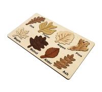 SUPVOX Wooden Leaf Puzzle for Educational Cognitive Plaything Creative Enlightenment Teaching Safe Rounded Edges Material for Boys and Learning and Decor