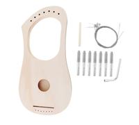 SUPVOX Wooden Lyre Harp Kit DIY String Solid Bass Wood Musical Instrument for Beginners Boys and Girls Adults Assemble Your Own Unique Decorative Art for Home Decor and Creative