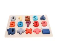 SUPVOX Wooden Number Puzzle Educational Math Counting Board for Hand Eye Coordination Development Bright Colorful Practical Puzzle for Early Learning