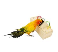 SUPVOX Wooden Parrot Forager Toy Bird Chew Toy Interactive Bird Feeder for Macaw Cockatiel Conure
