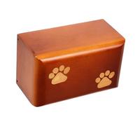 SUPVOX Wooden Pet Ashes Urn Small Keepsake Cremation Casket for Dog Cat Memorial Holder Compact Sympathy Cherishing Loved Pets
