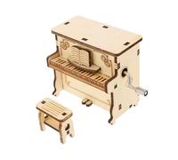 SUPVOX Wooden Piano Puzzle Educational Self-assembling Music Box Model for Smooth Polished Premium Birthday Desktop Ornament