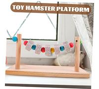 SUPVOX Wooden Platform Toys for Hamster Bird Swing and Perch for Chinchilla Chew Toys and Bird Stand