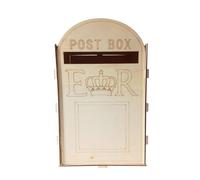 SUPVOX Wooden Post Box Mailbox Ornament 13 Inch Rustic Wedding Card Holder with Lock for Party Decorations and Post Boxes for Cards