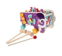SUPVOX Wooden Pounding for Educational Hammering Bench with Cute Animal Design Early Learning Color Cognition for Interaction and Hand-eye Coordination Development
