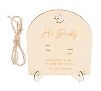SUPVOX Wooden Pregnancy Test Keepsake Plaque Display Stand for Office Decoration Newborn Announcement