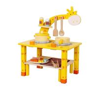 SUPVOX Wooden Pretend Cooking for Adorable Giraffe Barbecue Playhouse Educational Cognitive Role and Birthday Party Fun
