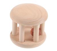 SUPVOX Wooden Rolling Hand for 0-2 Years Babies, Sensory Education Nursing Snowman Design, Early Learning Handheld Soothing Bell for Infant Development Random Style