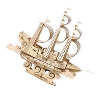 SUPVOX Wooden Sailboat Puzzle Model DIY Nautical Boat for Adults Interactive Craft for Family Fun Enhances Cognitive Skills Desk Decor