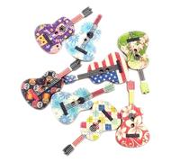 SUPVOX Wooden Sewing Buttons with 2 Holes 100pcs Guitar Pattern 2 Pack Material Decorative Buttons for Making and Knitting Crafts Assorted Colour Random Color