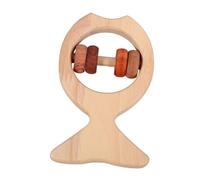 SUPVOX Wooden Shaking Rattle for Lovely Montessori Rattle Smoothly Polished Safe Wooden Design for Newborns and Early Development for Day and Christmas