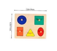 SUPVOX Wooden Shape Puzzle for Safe Non Toxic Geometric Matching Board Educational Early Learning Activity for Gripping Skill Development Smooth Surface Montessori