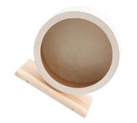 SUPVOX Wooden Silent Hamster Wheel with Stand Large Pet Roller for Chinchilla Guinea Pig Exercise and Stress Relief