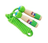 SUPVOX Wooden Skipping Rope for Smooth Handles Cotton Exercise Jump Rope for Age Outdoor Fitness for Cardiovascular Training and Fun Green Owl