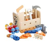 SUPVOX Wooden Tool Set Educational Learning Interactive Pretend Play Construction Kit for Boys and Enhancing Creativity Hand Eye Coordination and Logical Thinking Early Development
