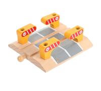 SUPVOX Wooden Train Track Accessory Railing Barrier Model Cute Realistic Road Block Plaything for DIY Train Scenes Educational Wooden Rail Crossing for Critical Thinking and Problem