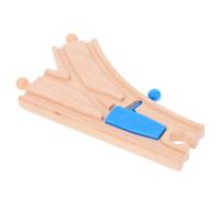 SUPVOX Wooden Train Track Blue Double Peg Rail for Compatible with Thomas Friends Enhances Creativity and Hands Skills Single Railway Track Accessory