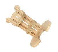SUPVOX Wooden Vertical Storage Holder for Hamster Water Bottle Height Stand with Stable Base Leak Resistant Pet Water Dispenser Rack for Small Animals Natural Wood Color