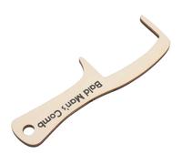 SUPVOX Wooden Wide Tooth Hair Comb Large Size Double Edge Open Comb Prank Prop for Bald Men Styling and Costume Use