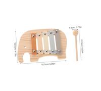 SUPVOX Wooden Xylophone Musical with Rounded Edges for Safe Rhythm Learning Montessori Educational Percussion Instrument Elephant Design for Early Music Development and Family Fun