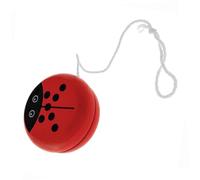 SUPVOX Wooden Yo Yo Ball for Sturdy Material Impact Resistant Hand Eye Coordination Red Ladybird Design Educational Insect Plaything