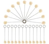 50pcs Wool Daubers with Metal Handle for Leather Dyes, Multi-Color, Ideal for Cleaning and Diy Projects,