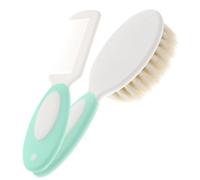SUPVOX Wool Brush and Comb for Newborns and Soft Natural Bristles Scalp Massage Tool Lightweight Bathing Essential for Gentle Hair Care and Skin Cleaning Blue