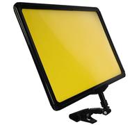 SUPVOX Writable Price Tag Clip A4 Size with Black Frame and Yellow Paper, Reusable Advertising Label Rack for Fresh Produce, Supermarket Food Sign Holder and Price Display Clamp
