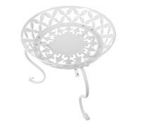 SUPVOX Wrought Iron Metal Plant Stand White European Style Flowerpot Display Rack for Indoor Garden Living Decoration Easy Assembly Structure