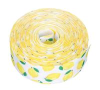 SUPVOX Yellow Lemon Patterned Wrapping Ribbon Made of Polyester, Well Printed and Not Easy to Fade, for Summer Party DIY Packaging and Holiday Decoration Bowknot Crafts