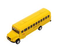 SUPVOX Yellow School Bus for Friction Powered Die Cast Model Vehicle Realistic Pull Bus for Playtime and Dollhouse Transport Vehicle Fun