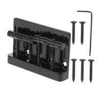 SUPVOX Zinc Alloy Electric Guitar Bridge Replacement Saddle Tailpiece for Four String Bass Guitar Parts with Smooth Polished Surface for Sound Quality Improvement