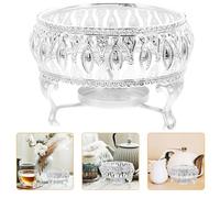 SUPVOX Zinc Alloy Teapot Warmer with Candle Holder Base, High Temperature Resistant Tea Heating Stove for Home Use, European Style Silver Teapot Candle Stand for Flower Tea Brewing