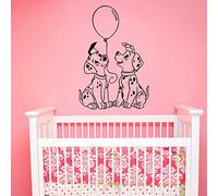 SUPWALS Wall Stickers Dalmatians Wall Decal Cartoon Dog Pet Balloon Door Window Vinyl Stickers Kids Bedroom Nursery Interior Decor Wallpaper Art 57X84 Cm
