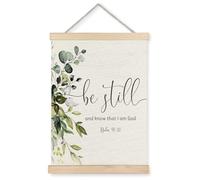 Supwhd Christian Wall Decor for Bedroom Living Room Office, Be Still and Know That I am God Psalm 46 Christian Wall Art Framed, 16x24