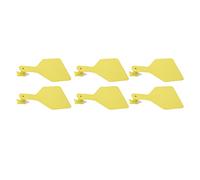 SUPYINI 100pcs Livestock Ear Tags, Thickened TPU Reusable Animal Identification Tag with Knife Shaped Nail Head for Dairy Cattle Beef Cattle Yaks Horses Camels (Yellow)