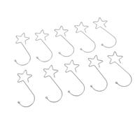 SUPYINI 120pcs Star Shaped Christmas Tree Hooks Ornament Hooks Decoration Hangers with Stainless Steel for Easter Halloween Party (Silver)