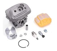 SUPYINI 46mm Cylinder Piston Assembly, Chain Saw Kit with Air Filter Cover and Relief Valve, Fit for Husqvarna 555 560 562 XP Chain Saw