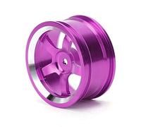 SUPYINI 4Pcs Aluminum Alloy RC Wheel Hub, Lightweight Durable Anodized Surface, with 4 Colors Optional, for 1 10 HSP HPI Kyosho RC Drift Touring Car (Purple)