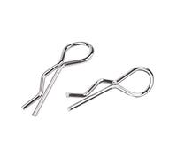 SUPYINI 50 Piece Split Pin Assortment Set, R Clips Spring Holding Hairpins Assortment Kit, RC Accessories R Type Body Clip Pin, Heavy Duty Split Pin Hair Pin for Trailer Hitch Locking Systems