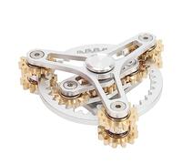 SUPYINI ADHD Bearing Gear Finger Toy, Metal Fidget for Anxiety Relief, Durable Stress Relief Toy, Small Size Suitable for Various Activities (Silver)