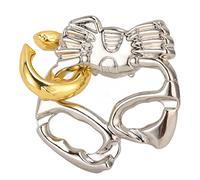 SUPYINI Alloy Brain Training Toy for Adults, Interlock Puzzle Game, Intellectual IQ Test Unlock Toy for Mental Challenge and Fun (crab buckle)