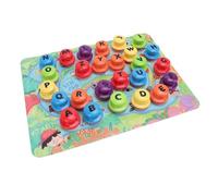 SUPYINI Alphabet Playdough Stamp Set, DIY Clay Stamps for Kids, Educational ABC Spelling Letter Stamps with Activity Play Mat, Ideal for Dough and Painting Activities