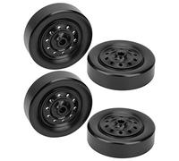 SUPYINI Aluminum Alloy RC Truck Wheel Hubs High Strength Easy Installation for WPL D12 Replacement Accessories (black)