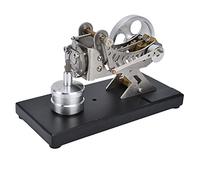 SUPYINI Aluminum Engine Model, External Combustion Engine Physics Teaching Tool with Science Educational Toy for Kids