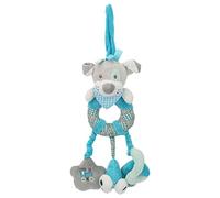 SUPYINI Baby Crib Hanging Toy Cot Mobile Plush Toy with Sound & Bell for Newborn Infant Bed Nursery Developing Vision Hearing (Blue Dog)