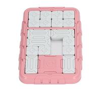 SUPYINI Brain Teaser Handheld Sliding Puzzle Board Toy Game, Stress Relief Challenges in Portable Size for and Teens, Sliding Puzzle Board Toy with Logic and Skills for (Pink)